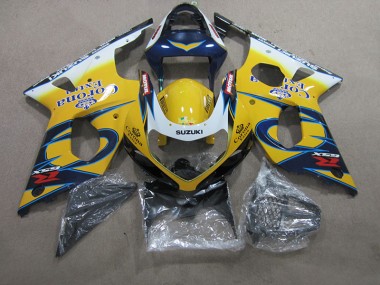 Amarelo Azul Corona Extra Carenagem Moto GSXR 1000 K1 2000-2002