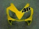 Amarelo Branco Carenagem Moto CBR 600 F4i 2001-2003 Amarelo Branco Carenagem Moto CBR 600 F4i 2001-2003