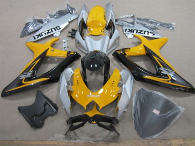 Amarelo Branco Preto Carenagem Moto GSXR 600 K8 2008-2010