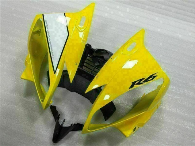 Amarelo Branco Preto Moto Plásticos R6 2006-2007 Amarelo Branco Preto Moto Plásticos R6 2006-2007
