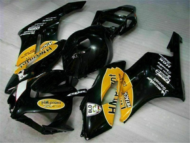 Amarelo Preto Carenagem Moto CBR 1000RR 2004-2005 Amarelo Preto Carenagem Moto CBR 1000RR 2004-2005