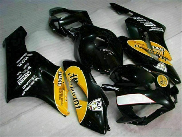 Amarelo Preto Carenagem Moto CBR 1000RR 2004-2005 Amarelo Preto Carenagem Moto CBR 1000RR 2004-2005