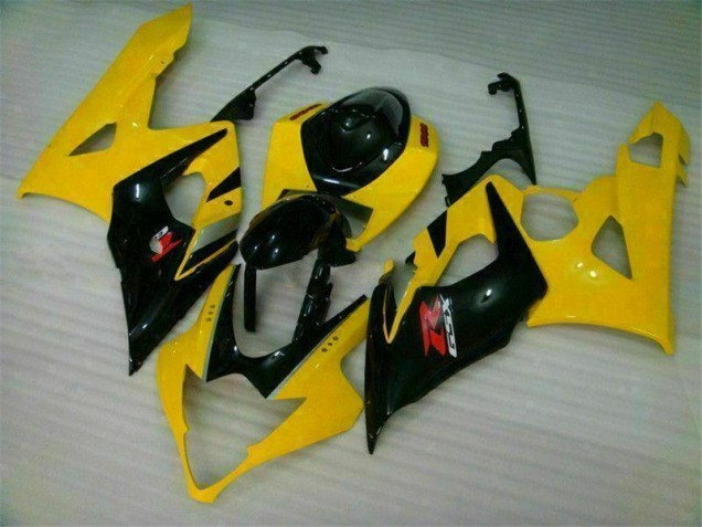 Amarelo Preto Kit Completo Carenagem Moto GSXR 1000 K5 2005-2006 Amarelo Preto Kit Completo Carenagem Moto GSXR 1000 K5 2005-2006