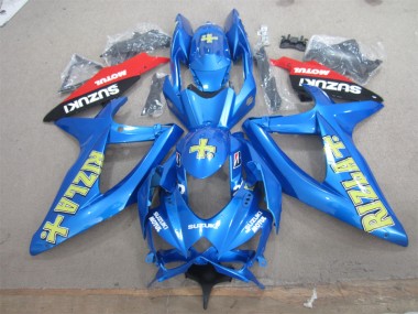 Azul Amarelo Rizla Branco Motul Carenagem Moto GSXR 600 K8 2008-2010