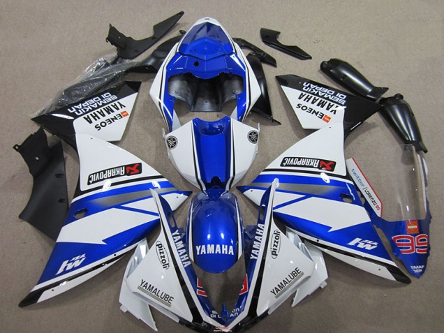 Azul Branco Abs Motocicleta Plásticos R1 2012-2014 Azul Branco Abs Motocicleta Plásticos R1 2012-2014
