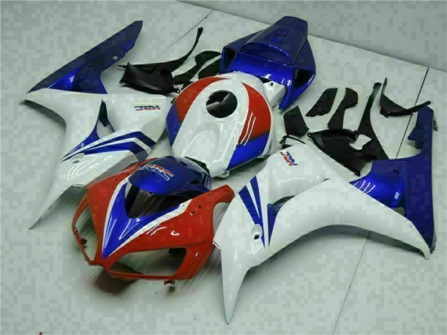 Azul Branco Carenagem Moto CBR 1000RR 2006-2007 Azul Branco Carenagem Moto CBR 1000RR 2006-2007