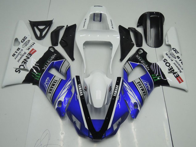 Azul Branco ENEOS Monster Carenagem Moto R1 2000-2001 Azul Branco ENEOS Monster Carenagem Moto R1 2000-2001