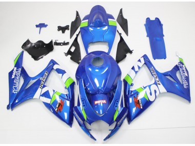 Azul Branco Kit Carenagem Moto GSXR 600 / 750 K6 2006-2007