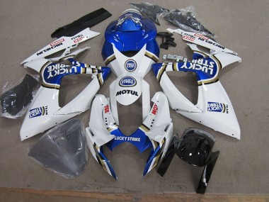Azul Branco Lucky Strike Motul Carenagem Moto GSXR 750 K6 2006-2007