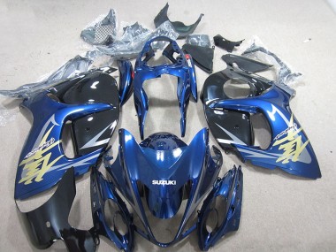 Azul Branco Ouro Decalque Carenagem Moto GSXR 1300 Hayabusa 2008-2019