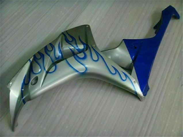 Azul Chama Prata Carenagem Moto CBR 1000RR 2006-2007 Azul Chama Prata Carenagem Moto CBR 1000RR 2006-2007
