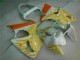 Branco Amarelo Chama Carenagem Moto ZX6R 2000-2002 Branco Amarelo Chama Carenagem Moto ZX6R 2000-2002