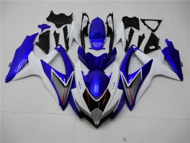 Branco Azul Kit Completo Carenagem Moto GSXR 600 / 750 K8 2008-2010
