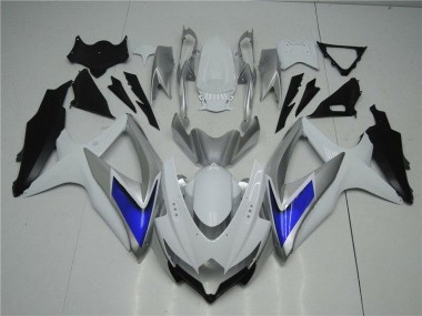 Branco Prata Azul Carenagem Moto GSXR 600 / 750 K8 2008-2010