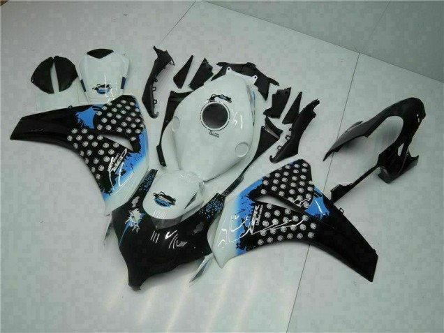 Branco Preto Injeção Kit Carenagem Moto CBR 1000RR 2008-2011 Branco Preto Injeção Kit Carenagem Moto CBR 1000RR 2008-2011