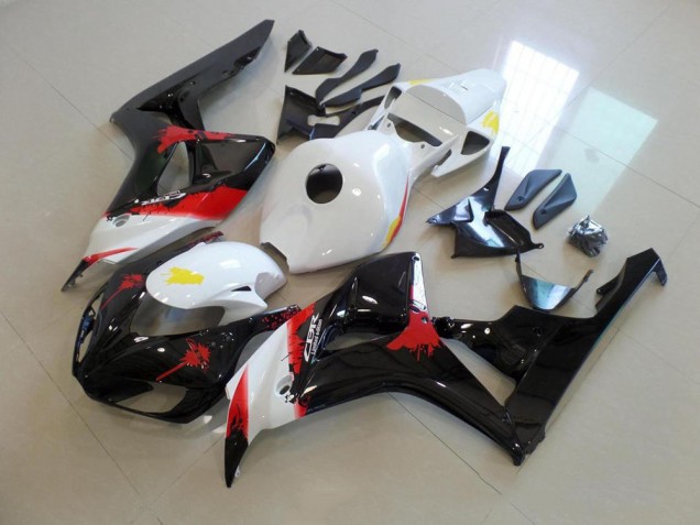 Branco Preto & No Adesivo Carenagem Moto CBR 1000RR 2006-2007