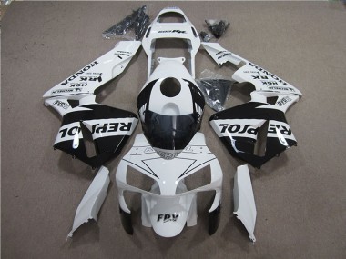 Branco Preto Repsol Kit Completo Carenagem Moto CBR 600RR 2005-2006