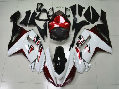 Branco Preto Vermelho Carenagem Moto ZX6R 2007-2008