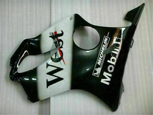 Branco Preto West Carenagem Moto CBR 600 F4i 2001-2003 Branco Preto West Carenagem Moto CBR 600 F4i 2001-2003