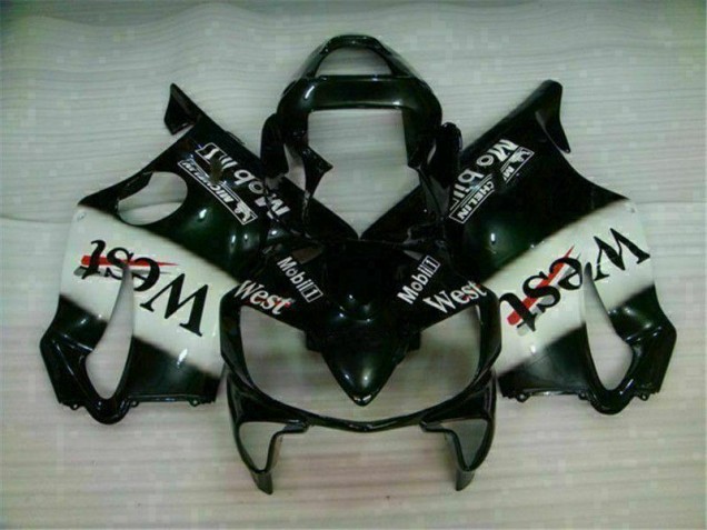 Branco Preto West Carenagem Moto CBR 600 F4i 2001-2003 Branco Preto West Carenagem Moto CBR 600 F4i 2001-2003