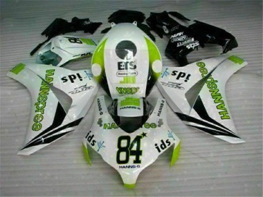 Branco Verde Hannspree 84 Carenagem Moto CBR 1000RR 2008-2011