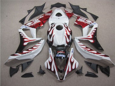Branco Vermelho Chama Tubarão Carenagem Moto CBR 1000RR 2004-2005