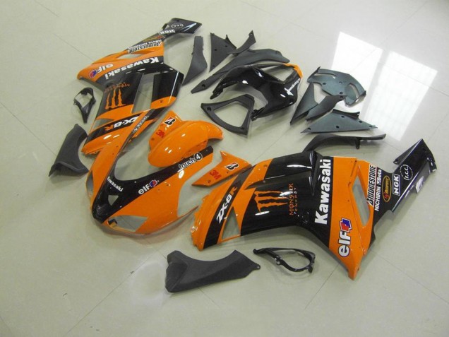 Laranja Monster Carenagem Moto ZX6R 2007-2008 Laranja Monster Carenagem Moto ZX6R 2007-2008