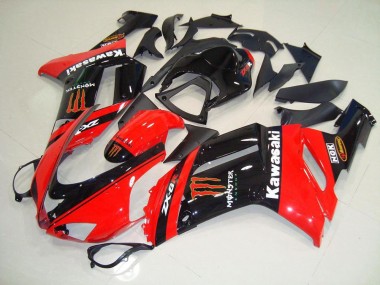 Monster Vermelho Carenagem Moto ZX6R 2007-2008