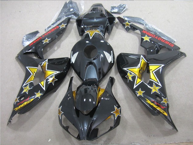 Preto Amarelo ENERGY Drink Carenagem Moto CBR 1000RR 2006-2007