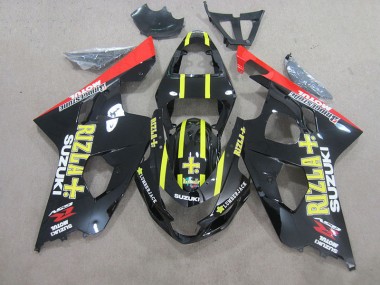 Preto Amarelo Rizla Carenagem Moto GSXR 750 K4 2004-2005