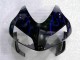 Preto & Azul Chama Carenagem Moto CBR 600RR 2003-2004 Preto & Azul Chama Carenagem Moto CBR 600RR 2003-2004