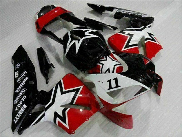 Preto Branco 11 Carenagem Moto CBR 600RR 2003-2004