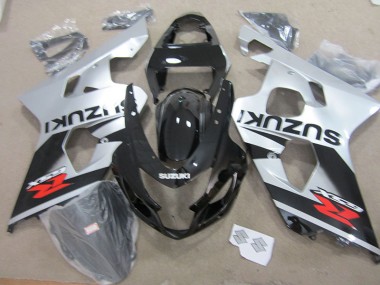 Preto Branco Moto Plástico GSXR 750 K4 2004-2005