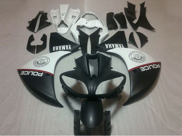 Preto Fosco Branco Carenagem Moto R1 2012-2014 Preto Fosco Branco Carenagem Moto R1 2012-2014