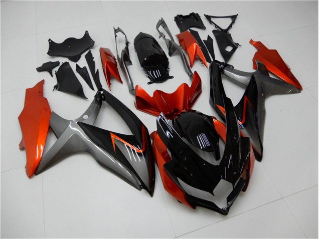 Preto Laranja Cinzento Carenagem Moto GSXR 600 / 750 K8 2008-2010