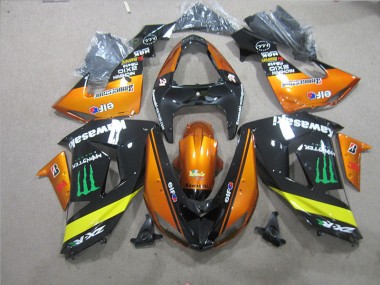 Preto Laranja Monster Carenagem Moto ZX10R 2006-2007