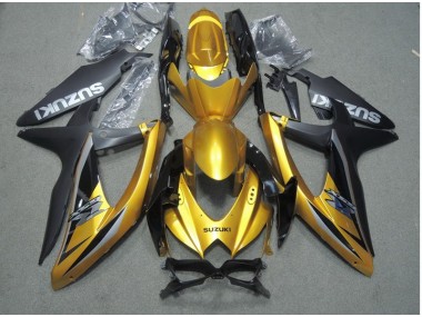 Preto Ouro Carenagem Moto GSXR 600 K8 2008-2010