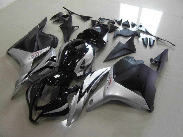 Preto Prata Carenagem Moto CBR 600RR 2009-2012 Preto Prata Carenagem Moto CBR 600RR 2009-2012