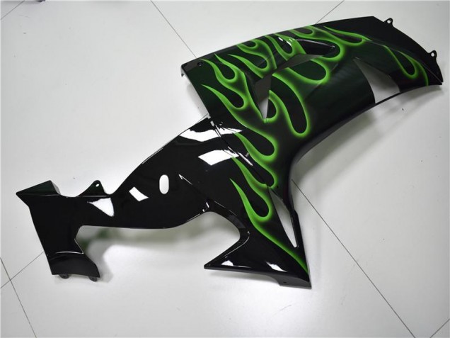 Preto Verde Chama Carenagem Moto ZX10R 2006-2007