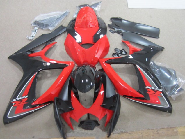 Preto Vermelho Carroçaria Moto GSXR 600 K6 2006-2007 Preto Vermelho Carroçaria Moto GSXR 600 K6 2006-2007