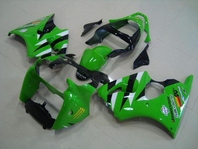 Verde Preto Carroçaria Moto ZX6R 2000-2002 Verde Preto Carroçaria Moto ZX6R 2000-2002