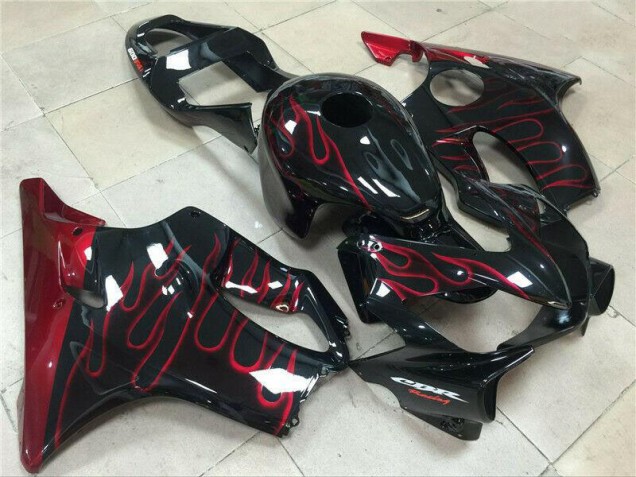 Vermelho Chama Abs Moto Plástico CBR 600 F4i 2001-2003 Vermelho Chama Abs Moto Plástico CBR 600 F4i 2001-2003