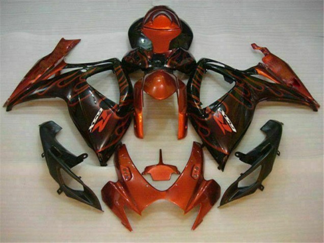 Vermelho Kits Carenagem Moto GSXR 600 / 750 K6 2006-2007 Vermelho Kits Carenagem Moto GSXR 600 / 750 K6 2006-2007