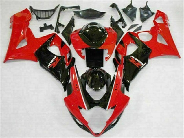 Vermelho Preto Abs Kits Completos Carenagem Moto GSXR 1000 K5 2005-2006 Vermelho Preto Abs Kits Completos Carenagem Moto GSXR 1000 K5 2005-2006