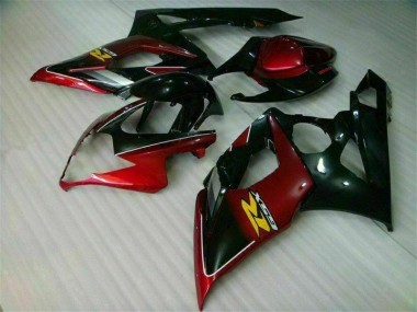 Vermelho Preto Kit Carenagem Moto GSXR 1000 K5 2005-2006