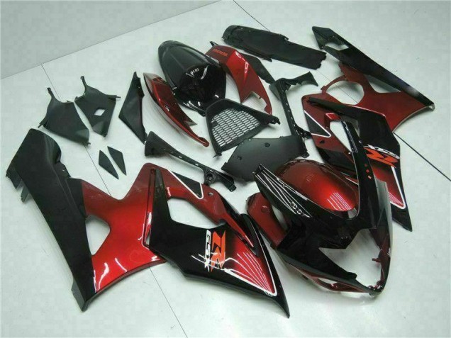 Vermelho Preto Kit Completo Carenagem Moto GSXR 1000 K5 2005-2006