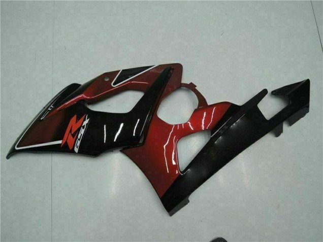 Vermelho Preto Kit Completo Carenagem Moto GSXR 1000 K5 2005-2006